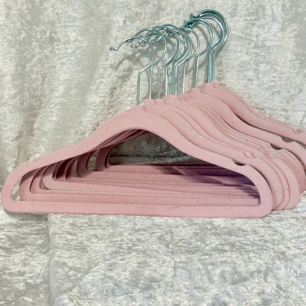 15‎ Pack Kids Velvet Hangers Non Slip Slim Space Saving Pink